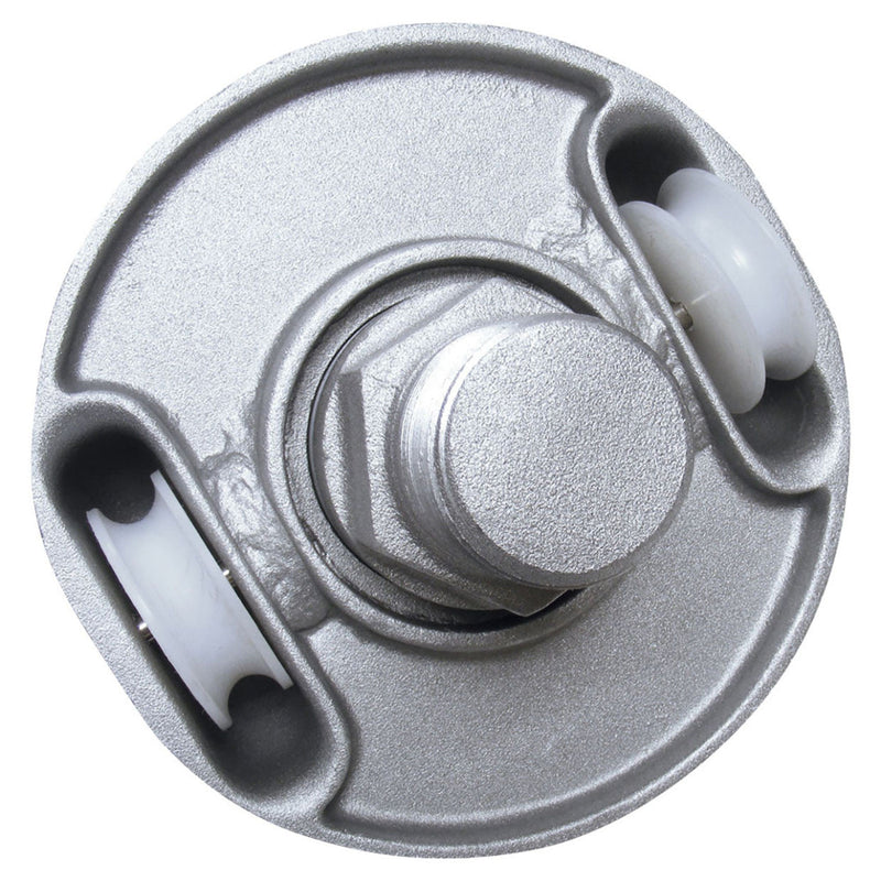 Load image into Gallery viewer, 150 Series Threaded Double Pulley Revolving Flagpole Truck - External Halyard