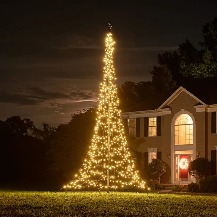 Load image into Gallery viewer, Fairybell Warm White Flagpole Christmas Tree Light