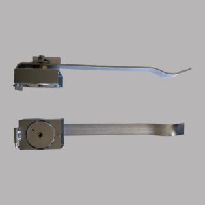 Load image into Gallery viewer, Two views of the metal ratchet and lever components for an Internal Halyard Winch System.