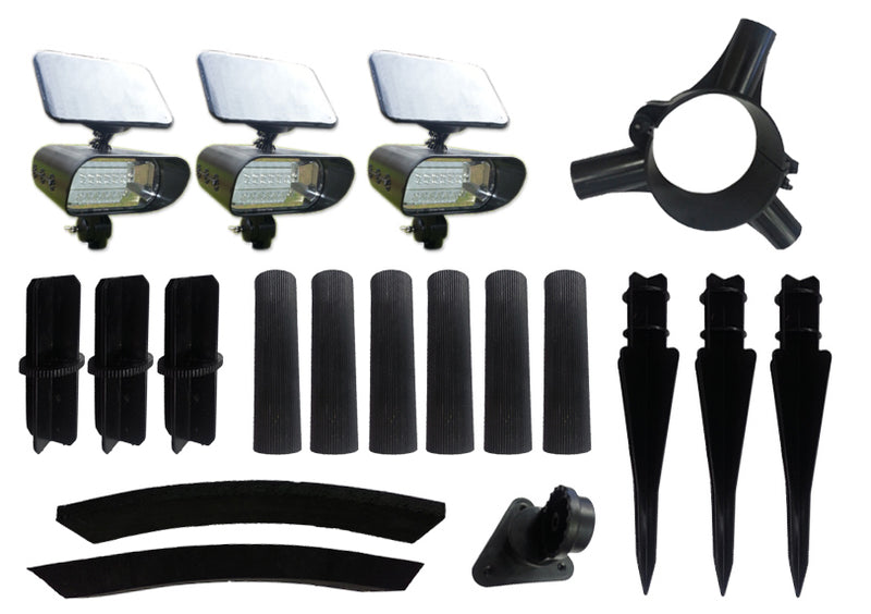 Load image into Gallery viewer, Mega Mini Solar Flagpole Light - 3 LED Light Kit 420 LUX