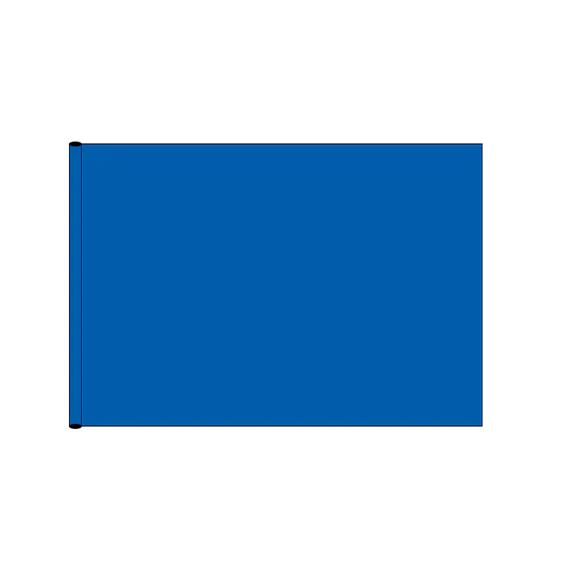 Load image into Gallery viewer, Solid plain royal blue nylon golf flag designed with the tube header style for slipping onto a flagpole.