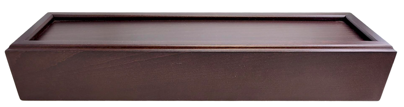 Load image into Gallery viewer, Pedestal for Capitol flag case in rich cherry wood finish featuring smooth rectangular top with beveled edges and solid wood construction made in USA