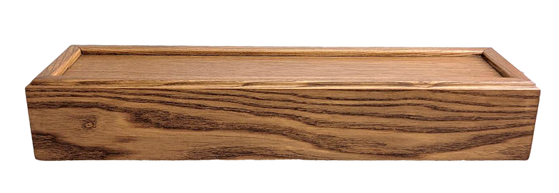 Load image into Gallery viewer, Pedestal for Capitol flag case in natural oak wood finish featuring rectangular top with visible wood grain patterns and solid construction made in USA