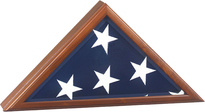 Load image into Gallery viewer, Cherry wood finish Presidential Flag Case designed to hold a standard memorial or burial-sized American flag.