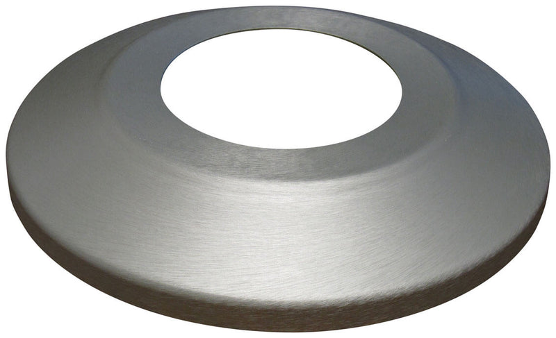 Load image into Gallery viewer, Satin aluminum finish Standard Profile Aluminum Flagpole Flash Collar, providing a clean cover for the ground sleeve.