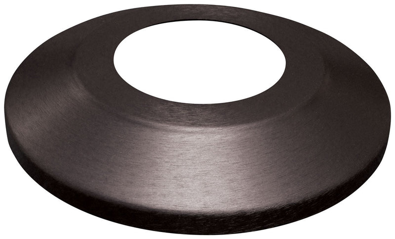 Load image into Gallery viewer, Matte black finish Standard Profile Aluminum Flagpole Flash Collar, featuring a wide, circular base and center hole.