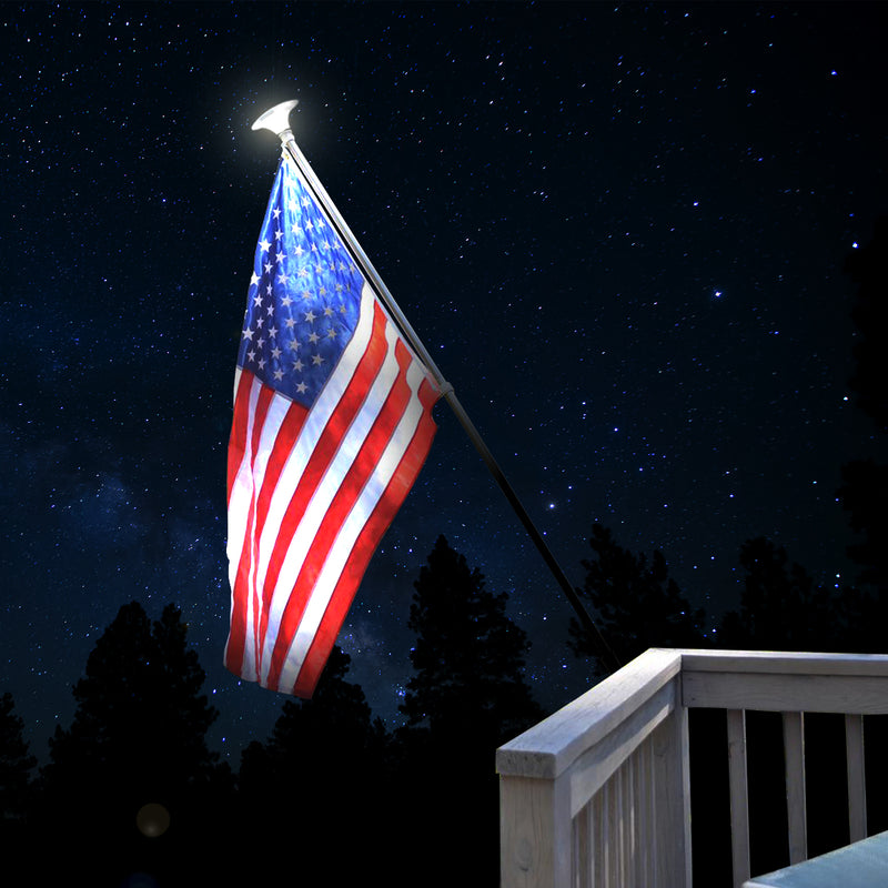 Load image into Gallery viewer, Union Solar Flagpole Light for Wall-Mount Pole