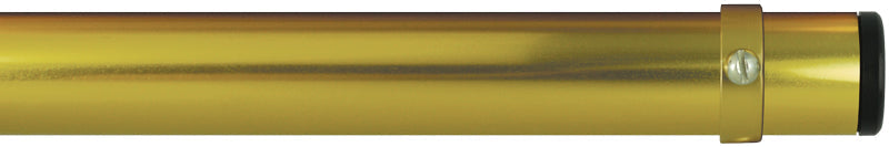 Load image into Gallery viewer, Gold aluminum deluxe parade banner pole with capped end and black rubber tip.