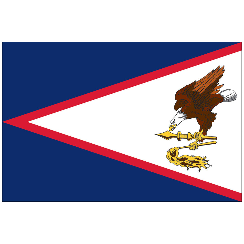 Load image into Gallery viewer, American Samoa Nylon Territory Flag, featuring a bald eagle on a red, white, and blue field.