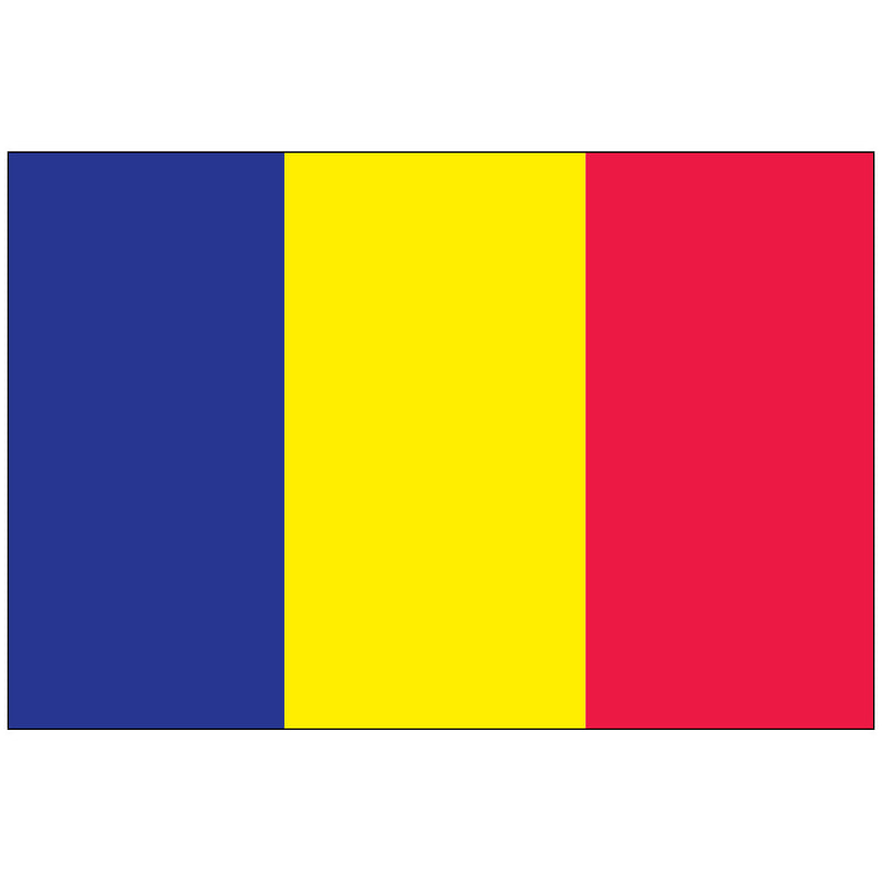 Load image into Gallery viewer, The civil flag of Andorra, showing the three vertical stripes of blue, yellow, and red without the coat of arms.