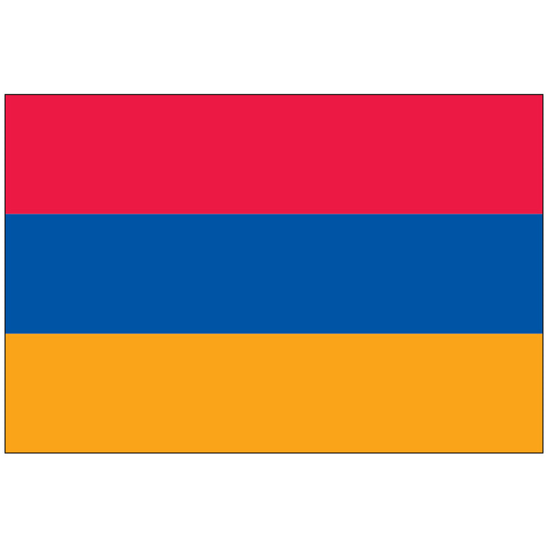 Load image into Gallery viewer, The national flag of Armenia, featuring a tricolor of horizontal stripes in red, blue, and orange.