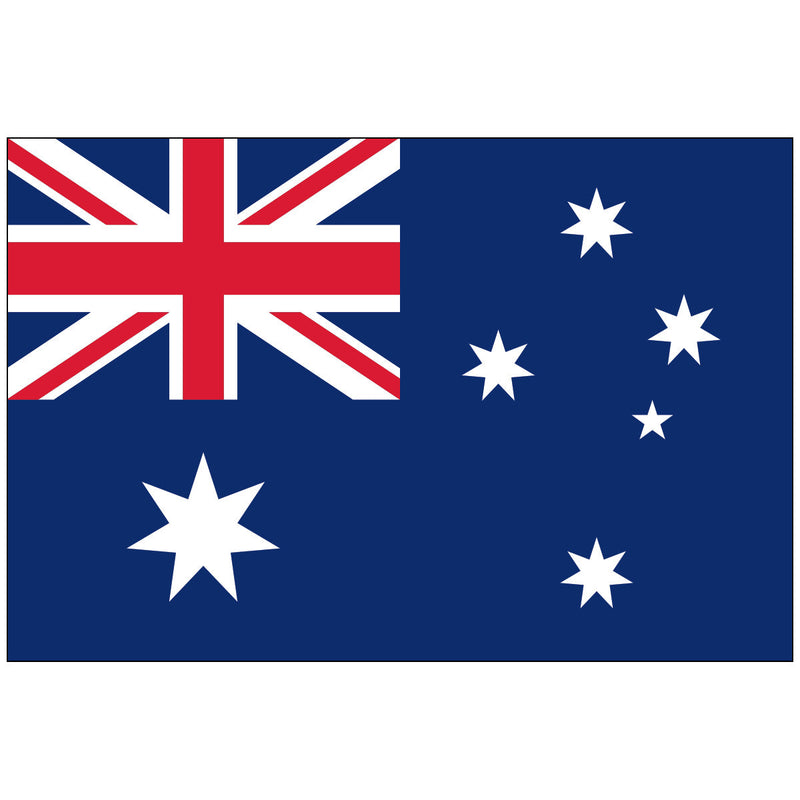 Load image into Gallery viewer, The national flag of Australia, featuring the Union Jack, the Commonwealth Star, and the Southern Cross constellation on a blue field.