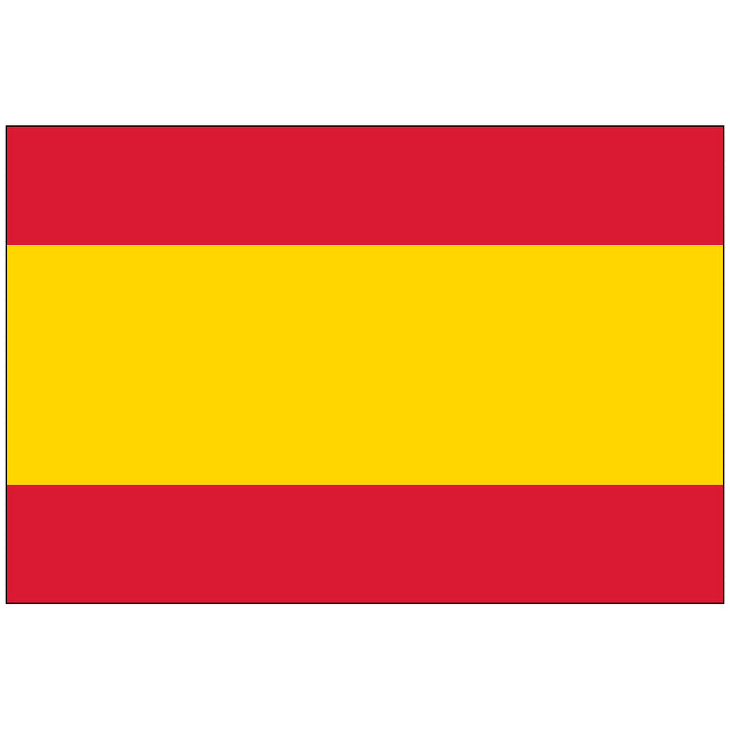 Load image into Gallery viewer, Spain World Flag displaying the simple red, wider yellow, and red horizontal stripe design.