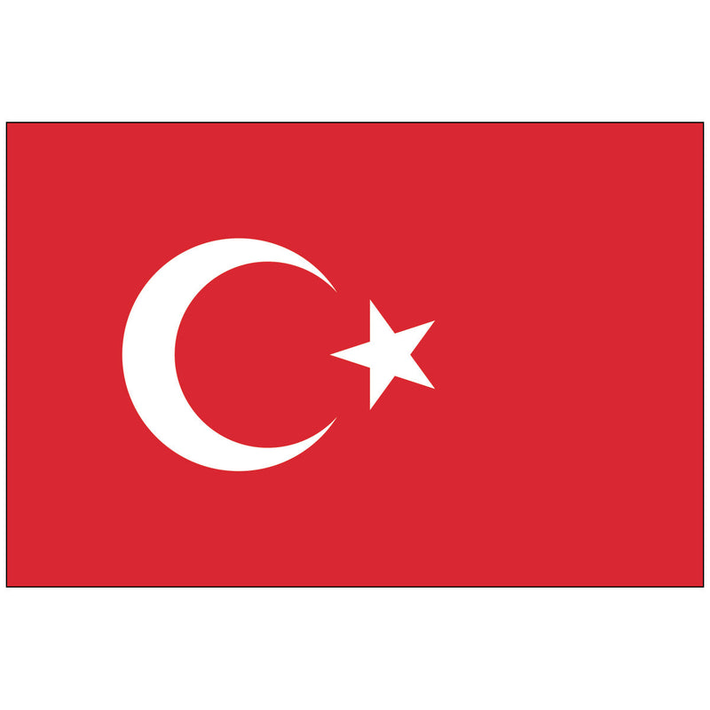 Load image into Gallery viewer, The flag of Turkey, featuring a red field with a white star and crescent on a white background.