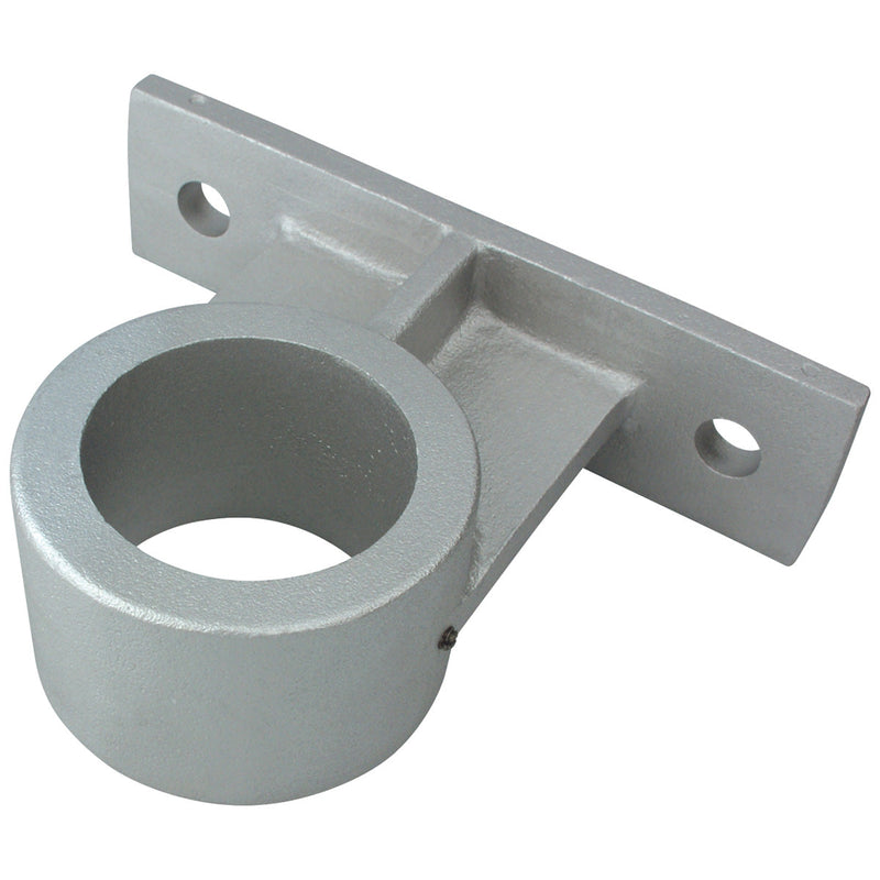 Load image into Gallery viewer, Heavy-duty silver cast aluminum Vertical Wall Mount Flagpole Bracket (EVW-B), designed for flush-to-wall mounting.