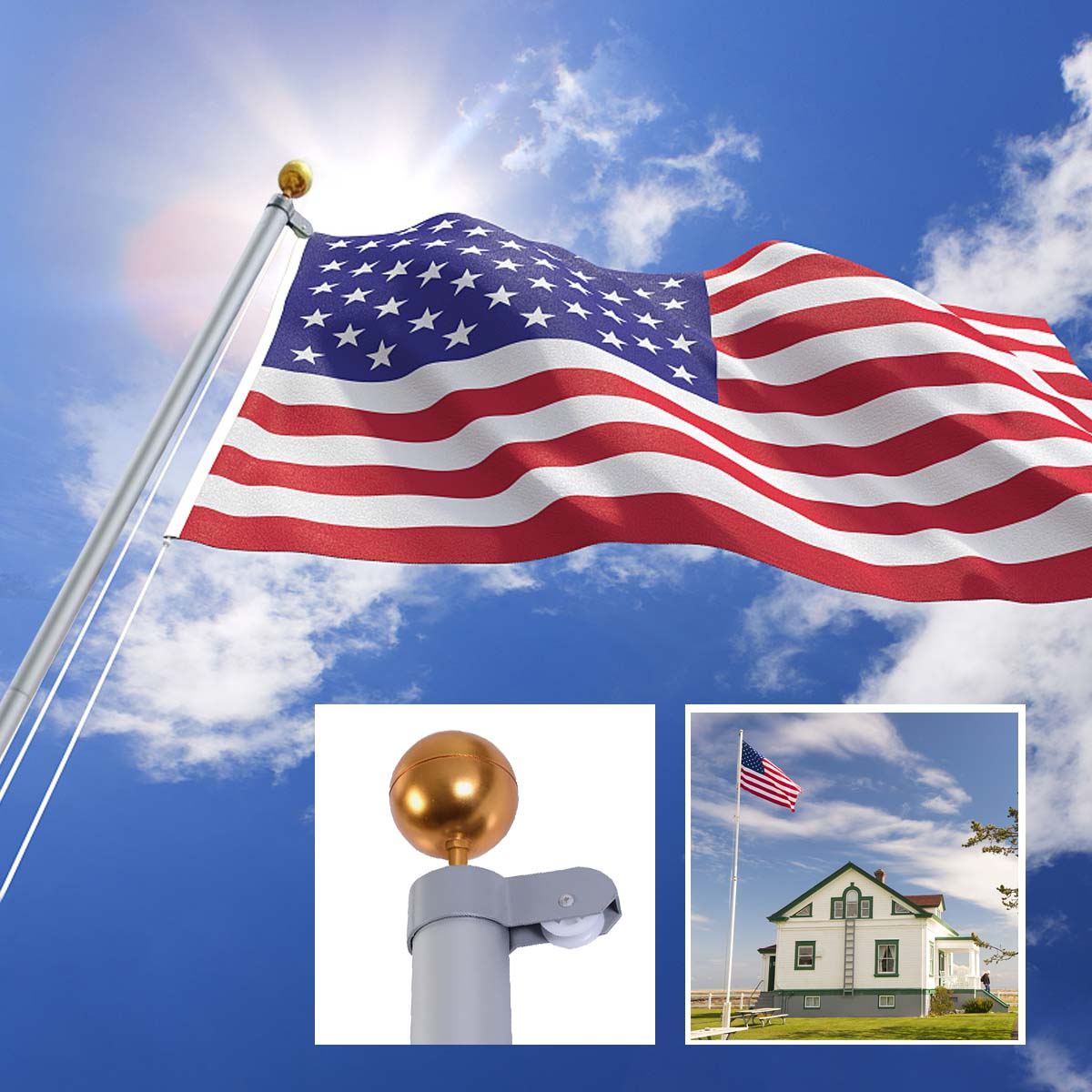 Discover the Versatility and Elegance of Sectional Flagpoles at Flagpoles Etc