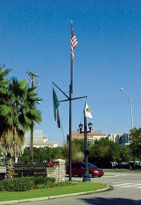 Nautical Flagpoles Double Mast with Yardarm & Gaff Design | Made in the USA