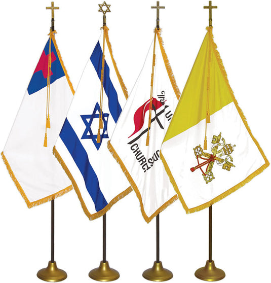 Religious Indoor Flagpole & Flag Sets