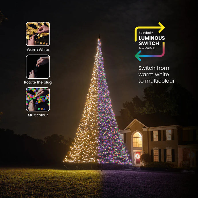 Fairybell Luminous Switch Flagpole Christmas Tree Light