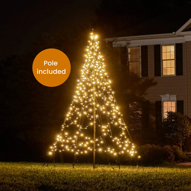 Load image into Gallery viewer, Fairybell Warm White Flagpole Christmas Tree Light
