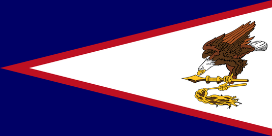 4" X 6" VALPRIN AMERICAN SAMOA STICK FLAG - POLYESTER
