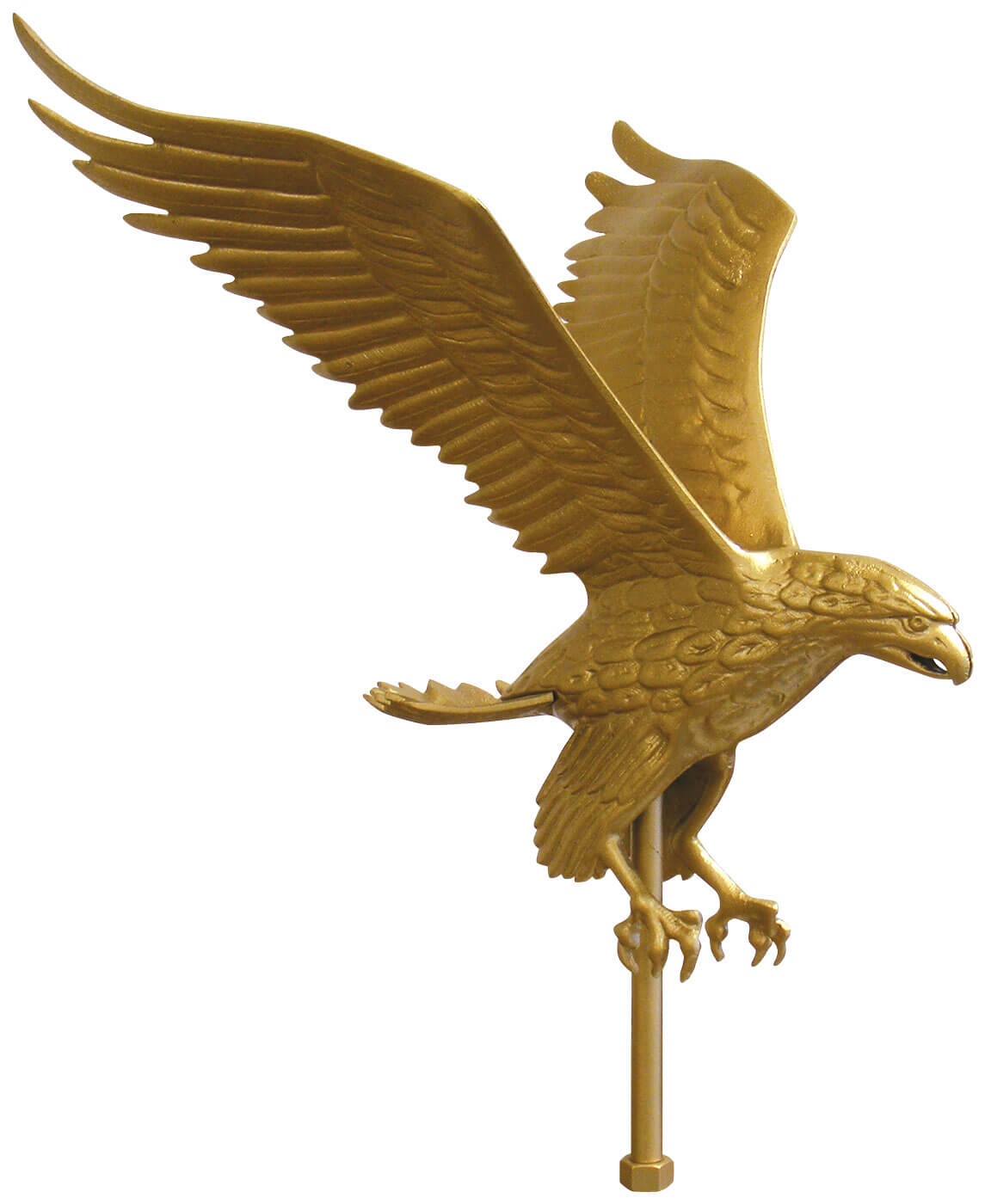 Gold Eagle Aluminum Flagpole Ornament - 1/2