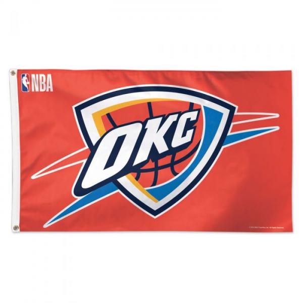 OKLAHOMA CITY THUNDER DESIGN TWO FLAG - DELUXE 3' X 5' NBA