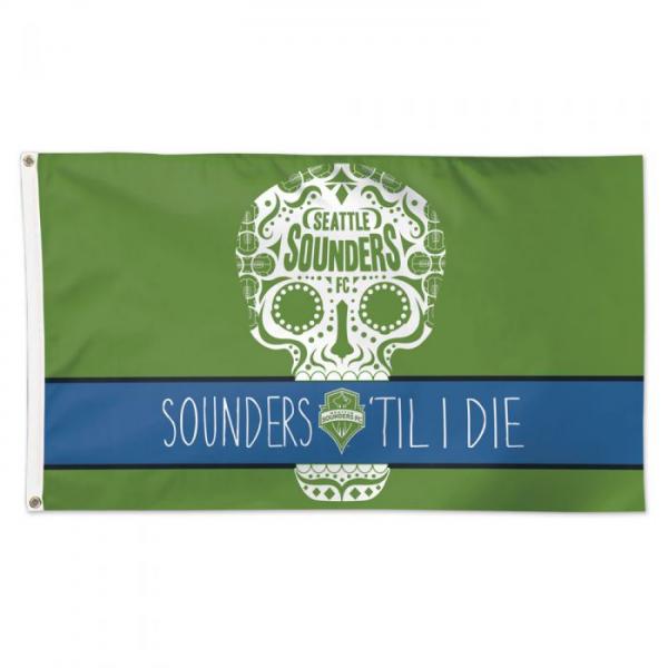SEATTLE SOUNDERS SOUNDERS 'TIL DIE FLAG - DELUXE 3' X 5' MLS