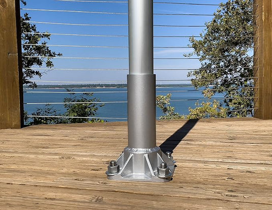 Dock & Deck Mount Addition for 20' - 25' American Elite Telescoping Flagpoles