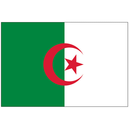 4" x 6" Algeria - Endura-Gloss Mounted Flag