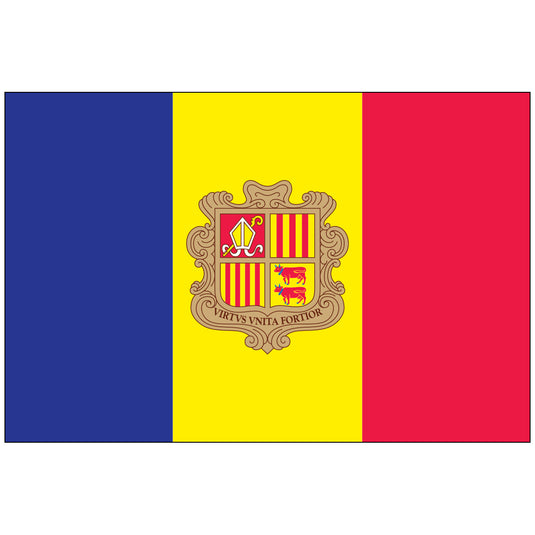 4" x 6" Andorra (w/ Seal) - Endura-Gloss Mounted Flag