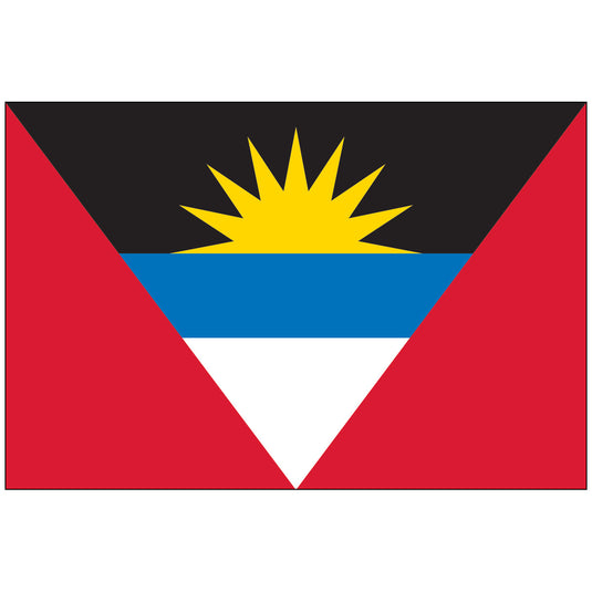 4" x 6" Antigua & Barbuda - Endura-Gloss Mounted Flag