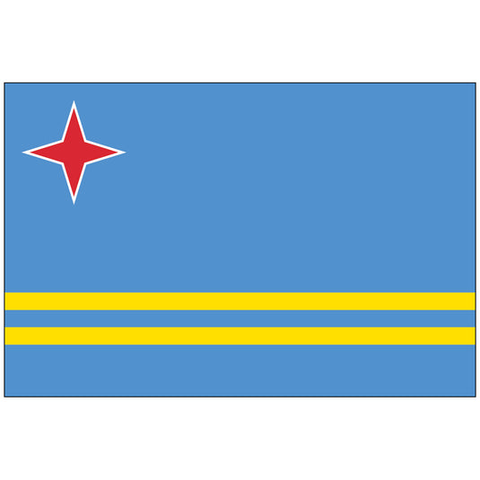 4" x 6" Aruba - Endura-Gloss Mounted Flag