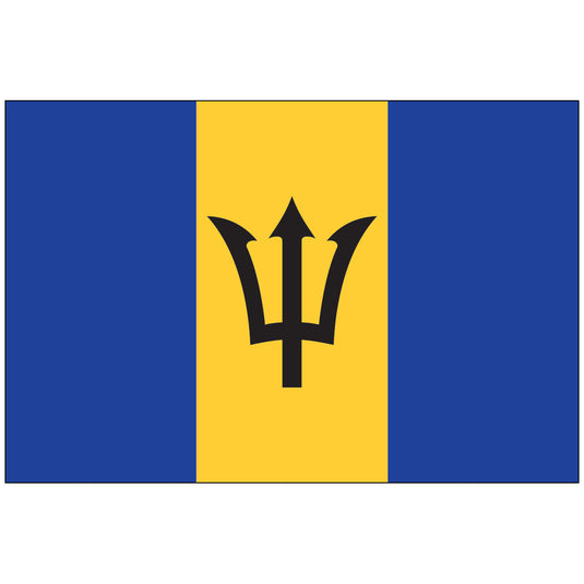 4" x 6" Barbados - Endura-Gloss Mounted Flag