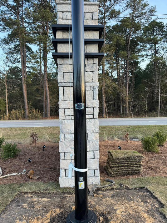 20' Fiberglass External Halyard Flagpole