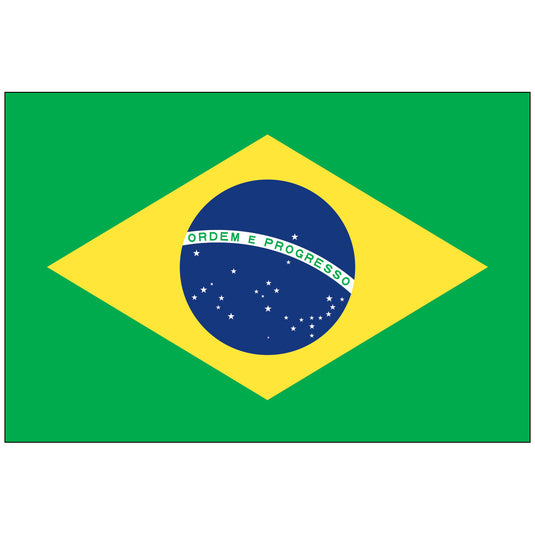 4" x 6" Brazil - Endura-Gloss Mounted Flag