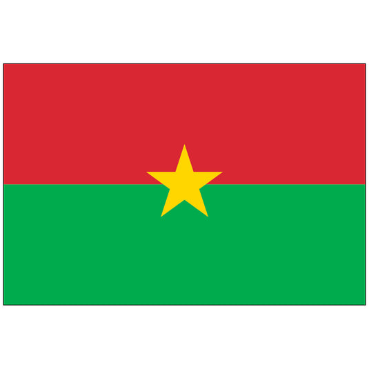 4" x 6" Burkina Faso - Endura-Gloss Mounted Flag