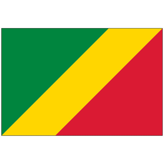 4" x 6" Republic of the Congo - Endura-Gloss Mounted Flag