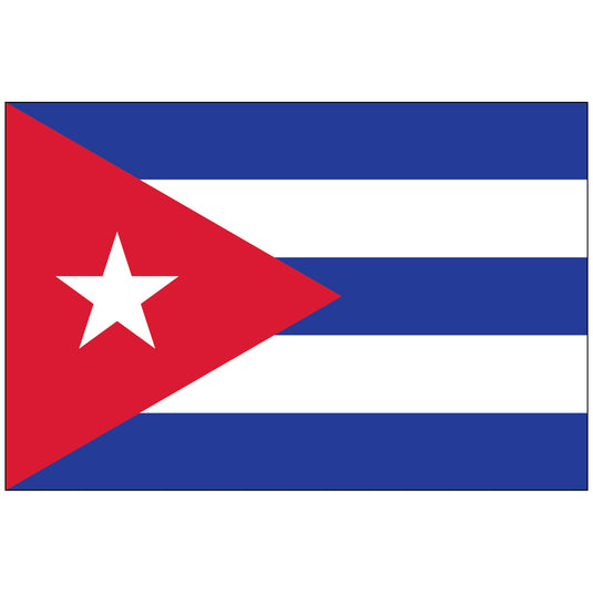 4" x 6" Cuba - Endura-Gloss Mounted Flag