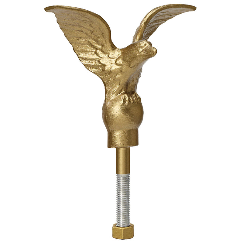 Load image into Gallery viewer, Gold Eagle Aluminum Flagpole Ornament - 1/2&quot;-13NC Threaded
