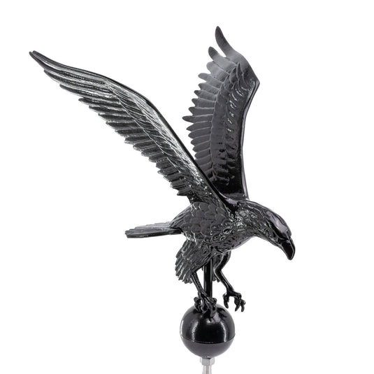 Black Cast Aluminum Eagle Flagpole Ornament