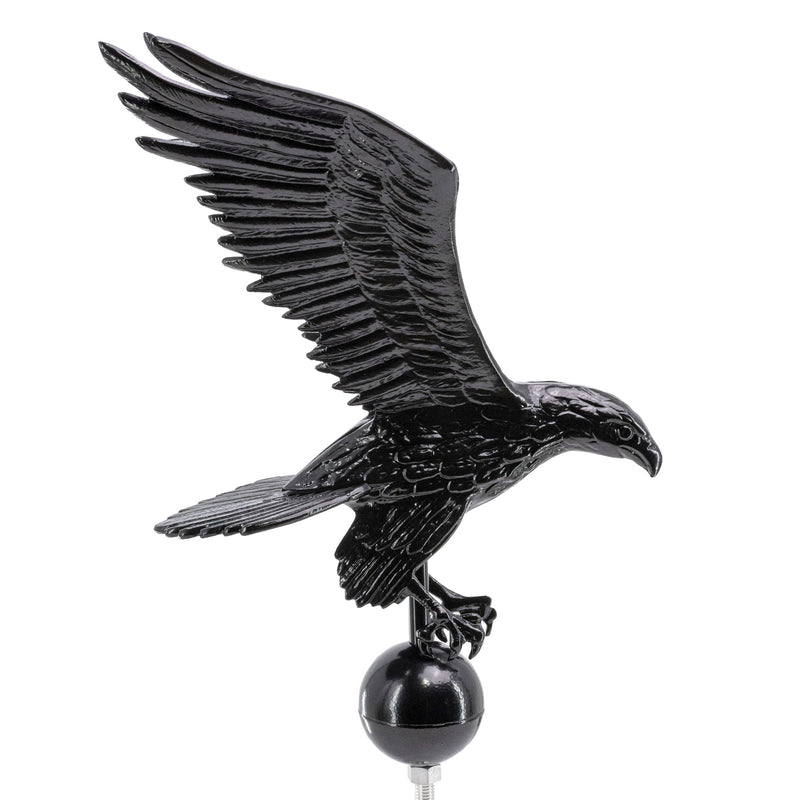 Load image into Gallery viewer, Black Cast Aluminum Eagle Flagpole Ornament
