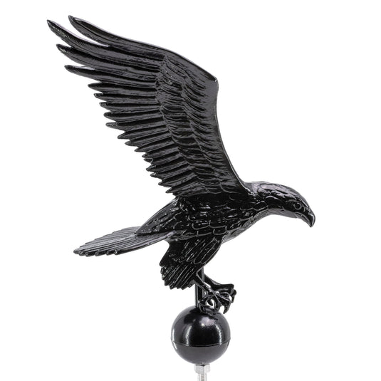 Black Cast Aluminum Eagle Flagpole Ornament