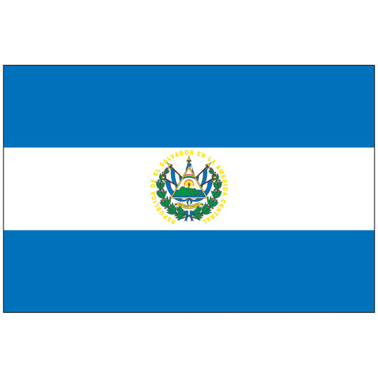 4" x 6" El Salvador (w/ Seal) - Endura-Gloss Mounted Flag