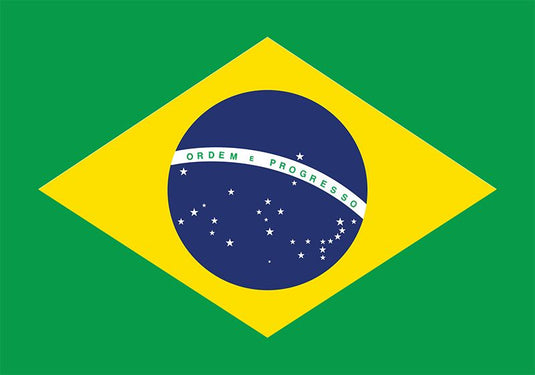 4" X 6" VALPRIN BRAZIL STICK FLAG - POLYESTER