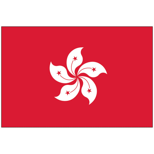 4" x 6" Hong Kong - Endura-Gloss Mounted Flag