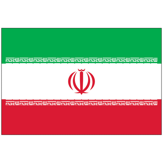 4" x 6" Iran - Endura-Gloss Mounted Flag