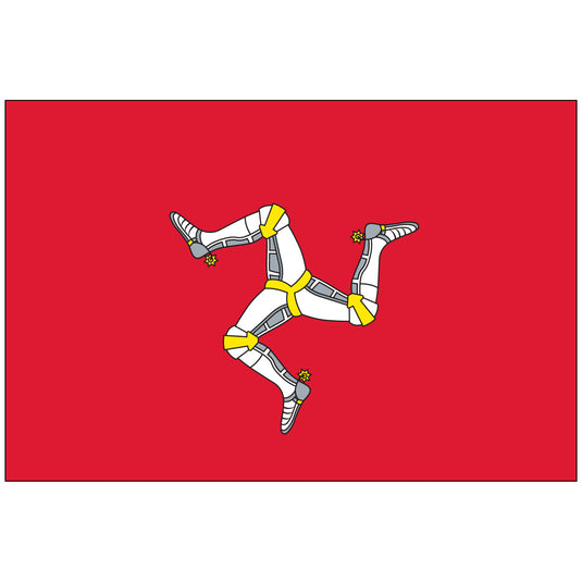 4" x 6" Isle of Man - Endura-Gloss Mounted Flag