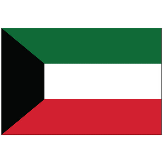 4" x 6" Kuwait - Endura-Gloss Mounted Flag