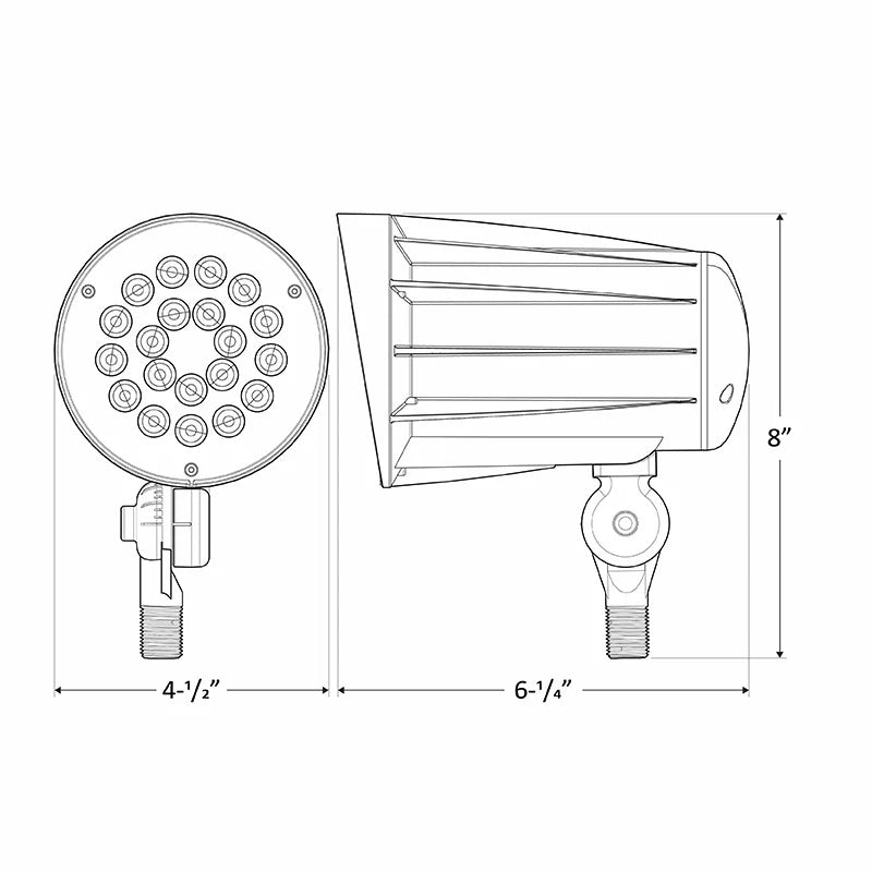 Load image into Gallery viewer, LED-Bullet-Flagpole-Light-Kit-42W – 5,200-Lumens
